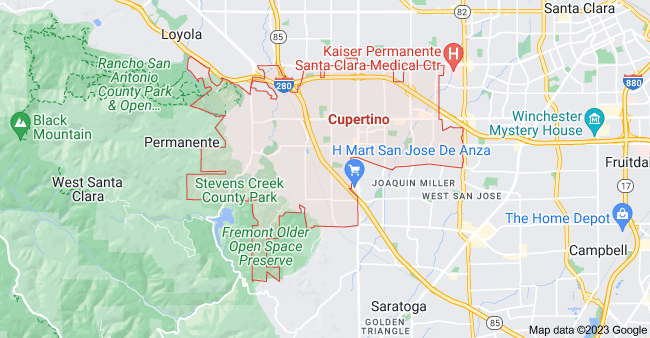 cupertino-map Emergency Air Conditioning Service & Repair