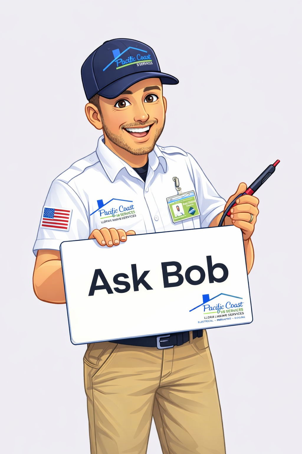 Ask Bob technician from Pacific Coast Home Services providing HVAC, plumbing, and electrical advice
